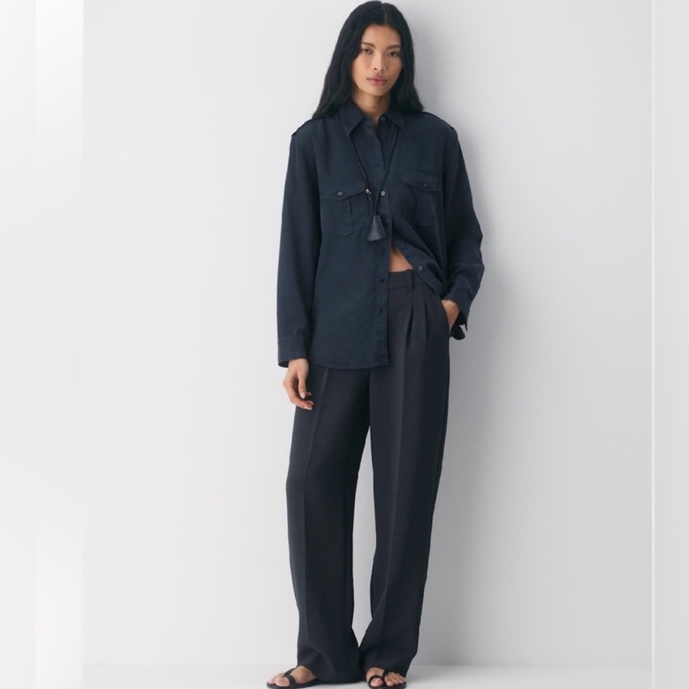ARITZIA Wilfred Effortless Black Trouser/Pant - Picture 2 of 12